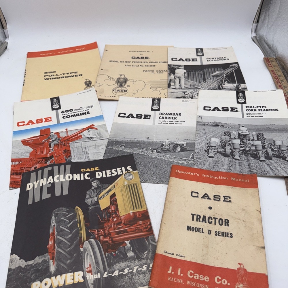 Vintage 50's-60's Case Dealer Brochure Lot Tractor Diesel Corn Combine Models